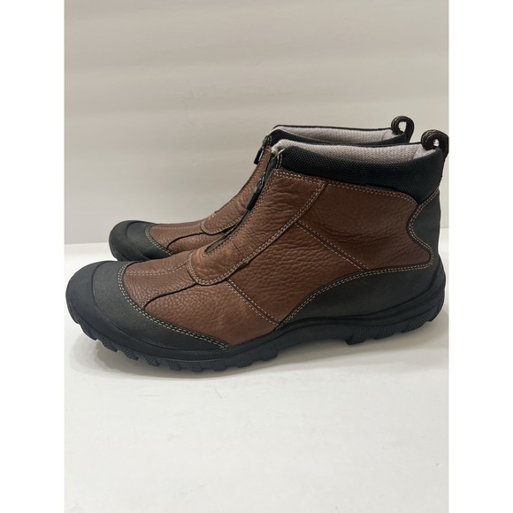 Clarks Other - Clarks Archeo Mucker Zip Boot Brown Leather Front Zip Waterproof Insulate Men 14